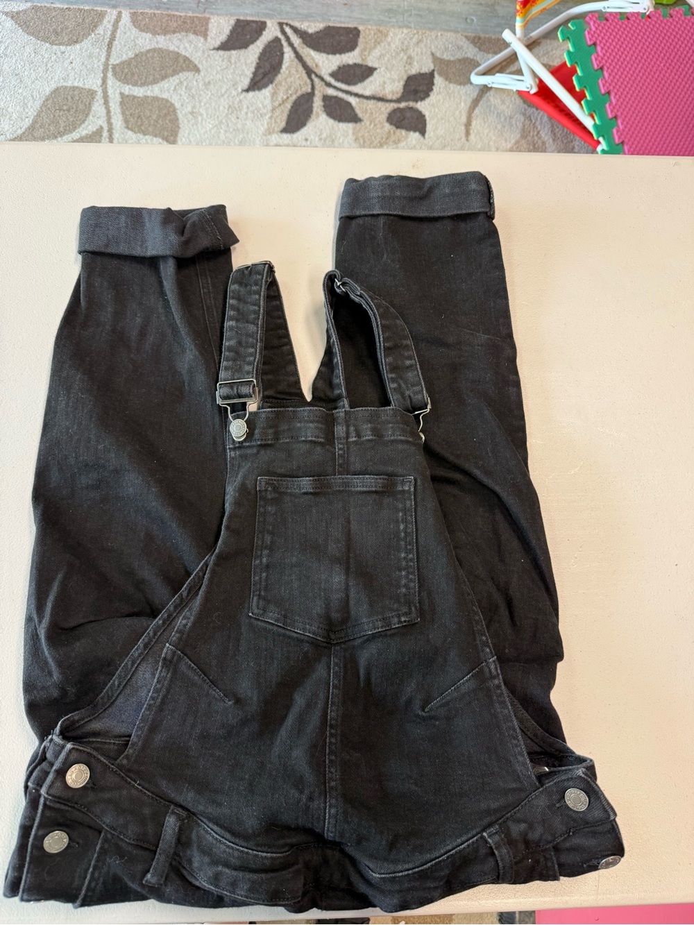 Maternity Black Denim Overalls - Classic Bib Jumpsuit